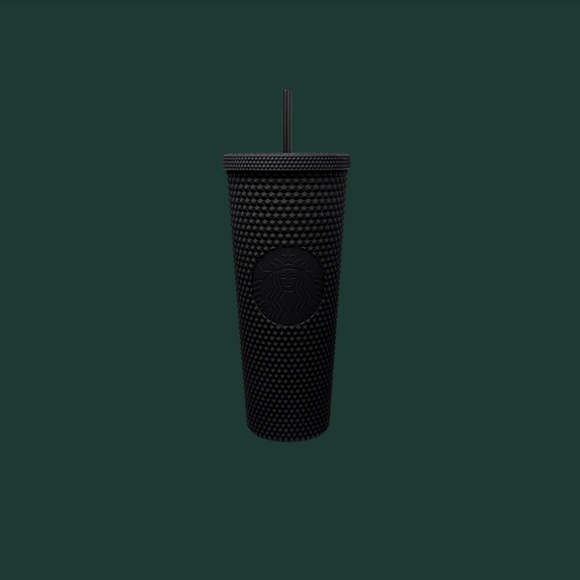 Starbucks Matte Black Tumbler Studded Soft Touch Cold Cup 24oz Venti - Picture 4 of 6